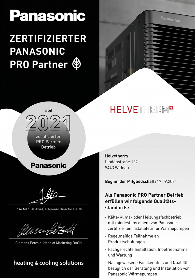 Panasonic Pro Partner Zertifikat